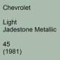 Preview: Chevrolet, Light Jadestone Metallic, 45 (1981).